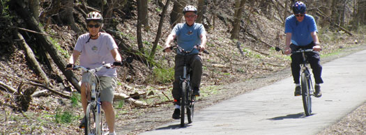 Cyclists on Bike Trail in Pennsylvania